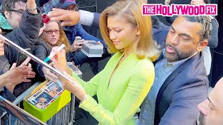 Zendaya Signs Autographs For A Mob Of Fans While Promoting &#39;Challengers&#39; At Good Morning America