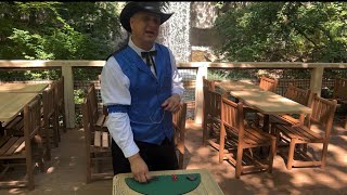 Brent the blue penny guy performs magic at Silver Dollar City | A Thrill Ridez Production