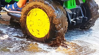 the tractor stuck in the mud funny dima harry up to the rescue