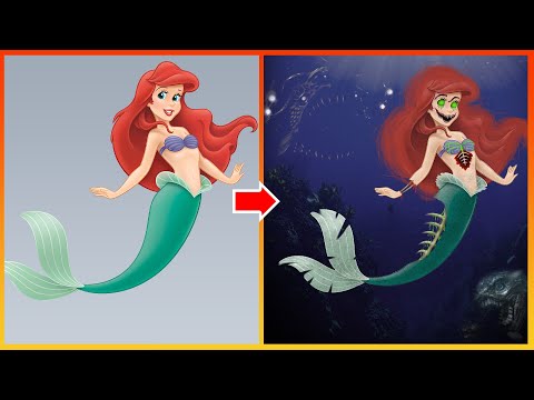 Disney Princesses Turn Into Zombies - Creepy Cartoon| Makeup For Halloween Ideas