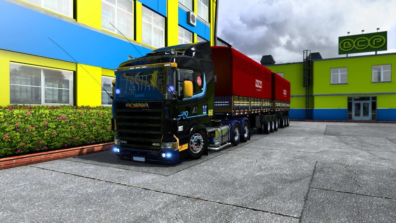Ets2 1 45 scania na 9 exos grade alta mapa eldorado pro youtube