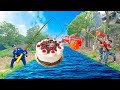Battle Nerf War SWAT Go Fishing & COMPETITION POLICE Nerf Guns Fight Two Man FISHING NERF BATTLE