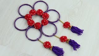 Best Door Hanging Toran Out Of Waste Banglesbest Reuse Ideashow To Make Door Hanging With Bangles