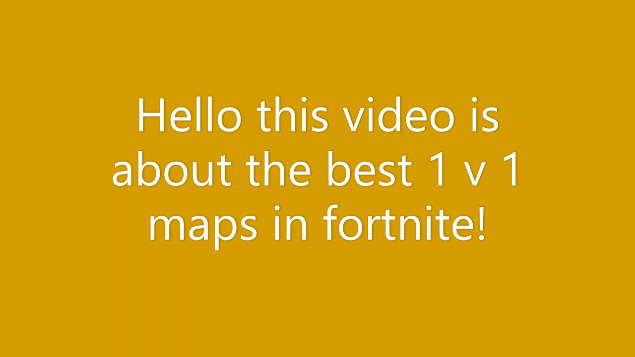 5  1v1 map codes in fortnite!