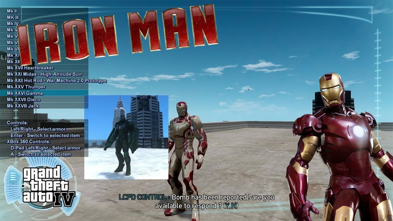 GTA IV LCPDFR Iron Man Police Patrol - Эпизод 7 - Видео Железного Человека возвращаются! Новая ве...