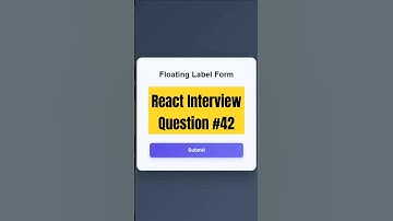 “React Machine Coding Round 💻 Build Floating Label Form (No Libraries!) #shorts