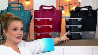 LocknLock Insulated Tote Bag w/ 3 Colored Body Canisters on QVC