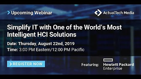 Simplify IT with one of the world’s most intelligent HCI solutions with HPE