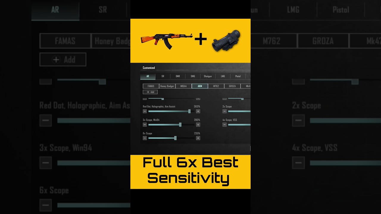 AKM full 6x no recoil sensitivity akm best sensitivity 