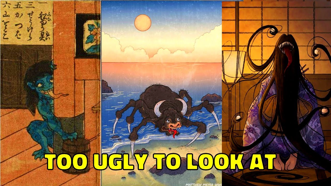 Japan’s Ugliest Yokai – Akaname, Ushi-Oni & Futakuchi-Onna | yokai creatures