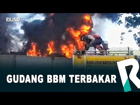Gudang BBM Terbakar