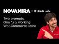 Claude Code + Novamira: two prompts, one fully working WooCommerce store