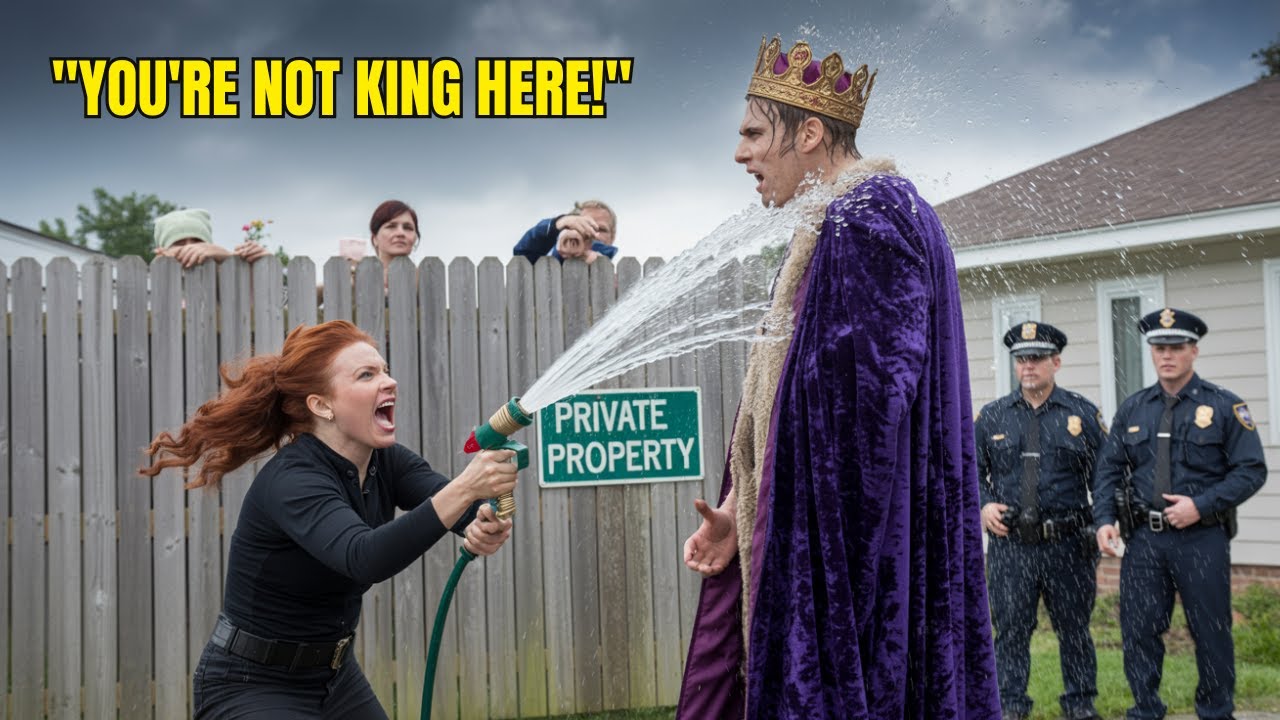 HOA Karen SPLASHED WATER on ROYALTY Over “Private Property”—Instantly ARRESTED!