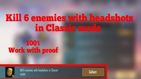 Kill 6 enemies with headshots in Classic mode | PUBG MOBILE