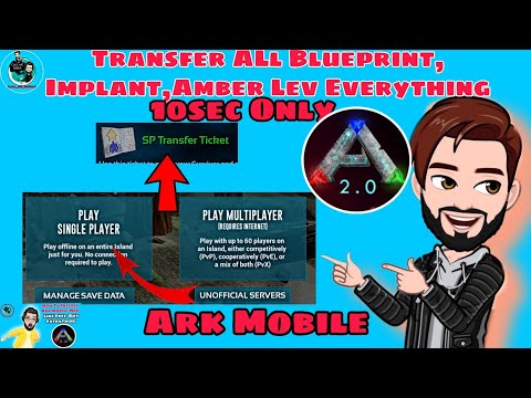 How To Transfer Ark Mobile Everything Server To Single Player In(Step By Step) Unbelievable #Ark