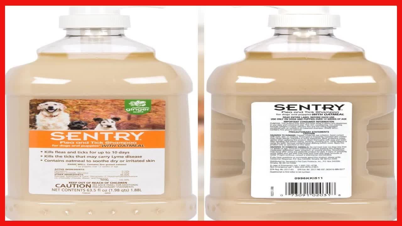 SENTRY Oatmeal Flea and Tick Shampoo for Dogs, Rid Your Dog of Fleas