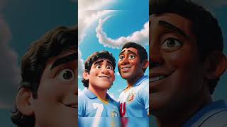 Stars In Heaven ai art chatgpt maradona pele pray god heaven football