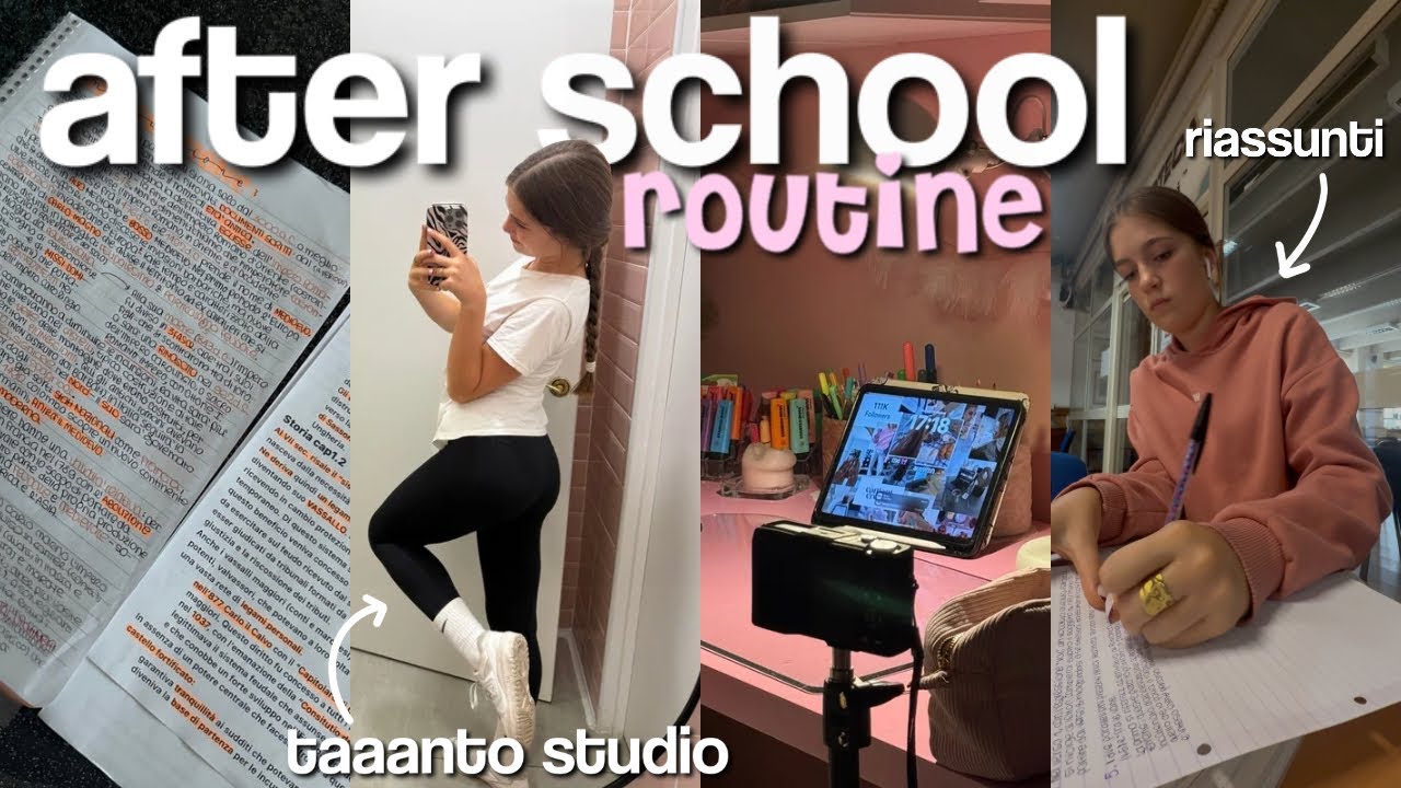 AFTER SCHOOL ROUTINE: Il mio pomeriggio dopo scuola! ✨🎀📚 *lento ma produttivo* || SZ