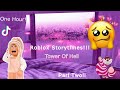 I&#39;M BACK CUTIES!😍 Tower Of Hell StoryTime TikTok Compilation Roblox 💖 1 Hour of Storytimes Part Two!