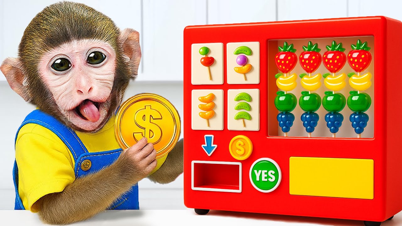 El mono BonBon y el monito bebé están jugando videojuegos cuando la TV se rompe de repente