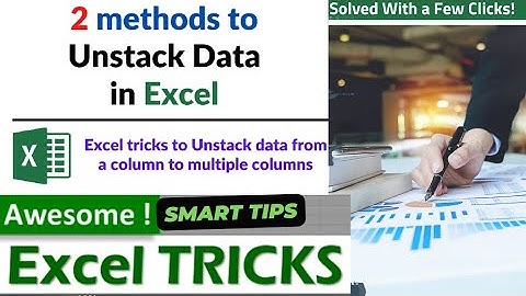 Big problem Small Solution How to Unstack Data in excel from one column to multiple columns|