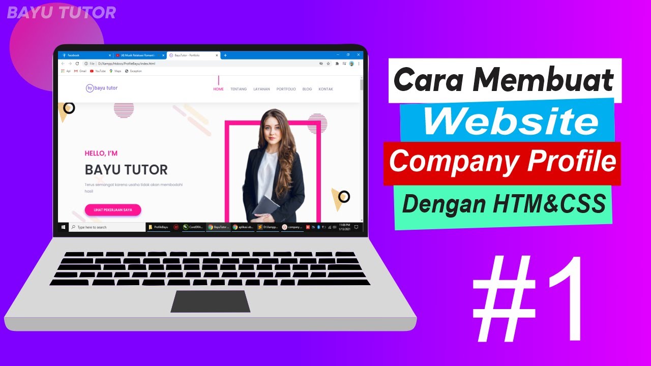 Tutorial Membuat Web Company Profile Menggunakan HTML dan CSS - #1 ...