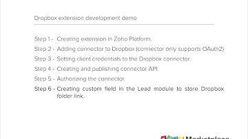 DEMO - Dropbox extension for Zoho CRM