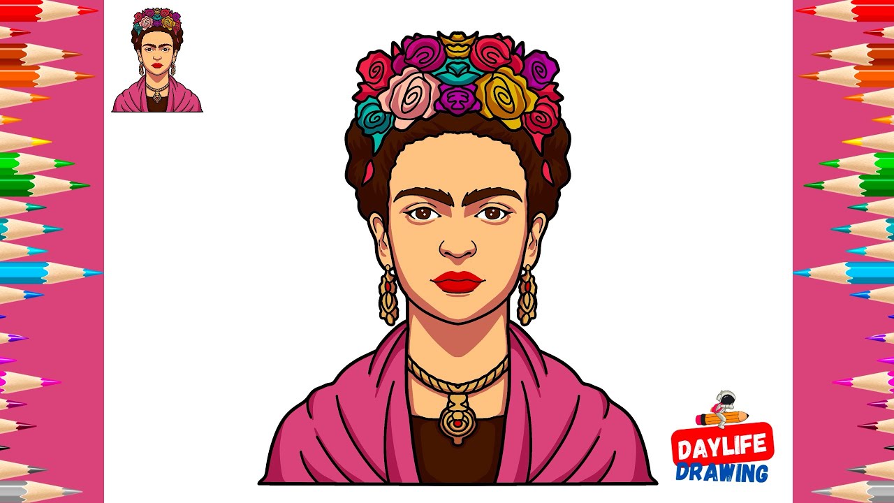 How to Draw Frida Kahlo | Famous Artist Drawing Tutorial
