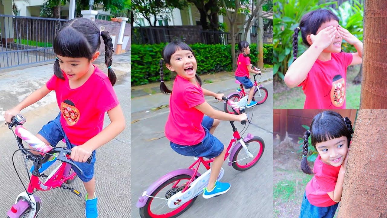 หนูยิ้มหนูแย้ม ปั่นจักรยานสองล้อ ไปเล่นซ่อนแอบ