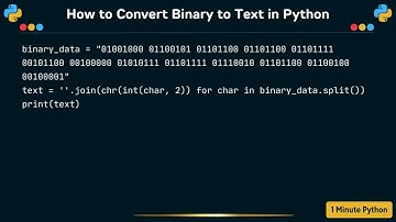 How to Convert Binary to Text in Python