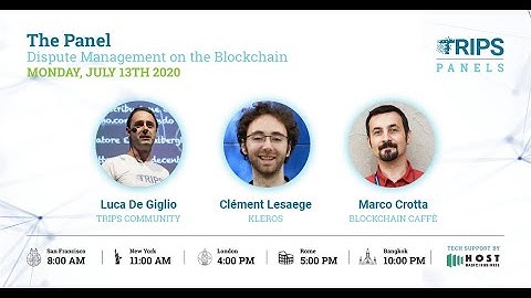 [PANEL]  Dispute Management on the Blockchain