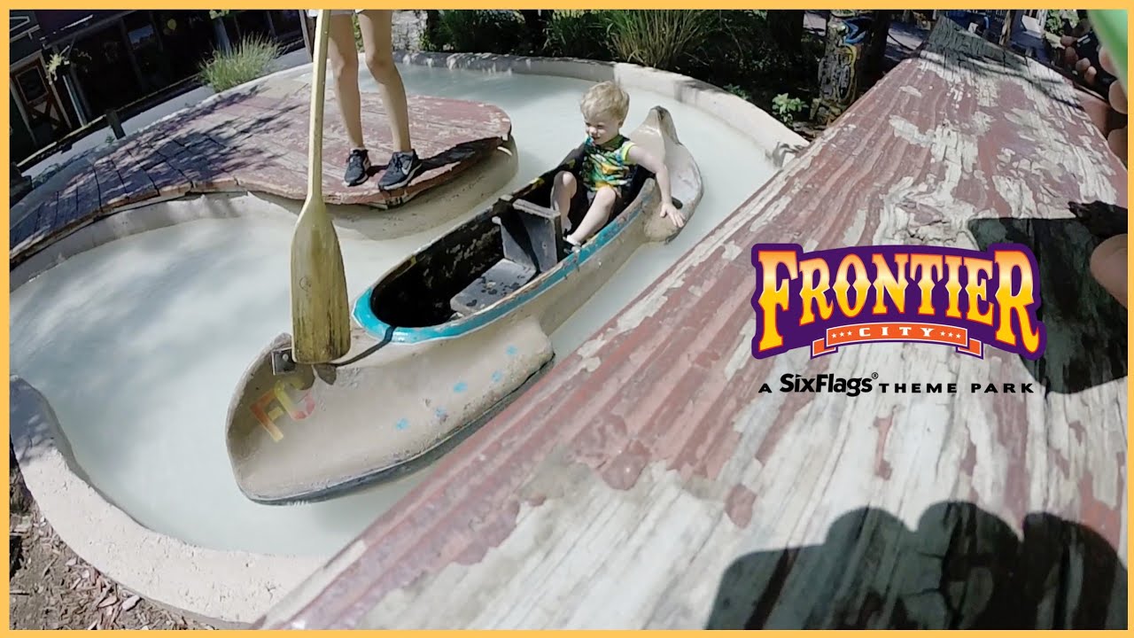 Frontier Water Rides Canoes Boat Ride Six Flags Frontier City Ride Through - YouTube