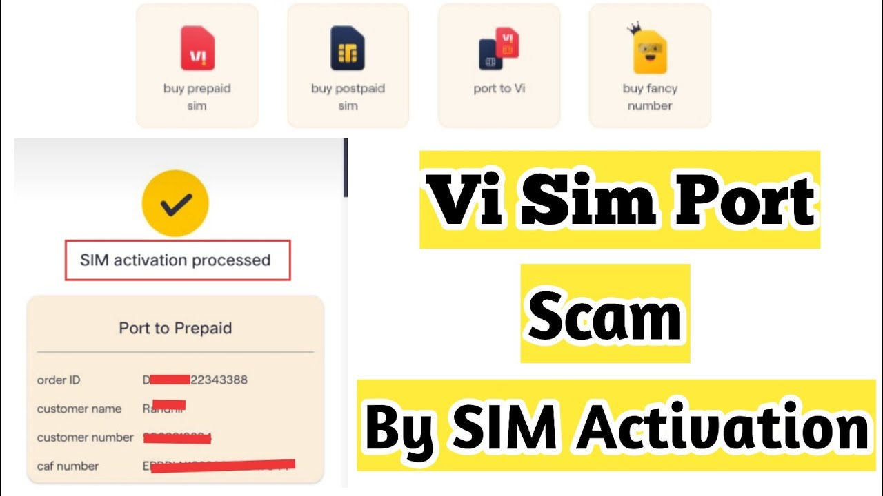 Vi Sim Port Scam By Sim Activation India| VAICHAK INFO 