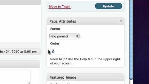 Change your page order and menu order in Wordpress