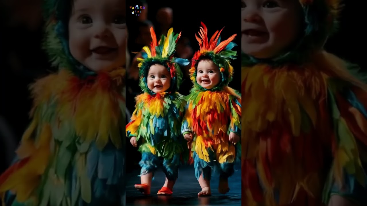 Little Cute Twin Babies Walk on Ramp | Adorable Twins Show | Haider Kids