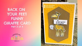 Back On Your Feet Funny Giraffe Card