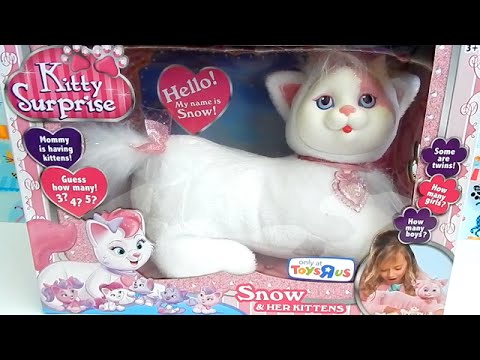 Kitty Surprise Snow Toy Plush Cat - How 