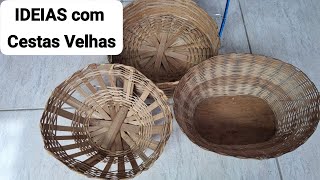 NÃO JOGUE FORA! DIY 5 ideias c/ Cesta de Palha,Vime ou Bambu | Decoração com Cestas de café da manhã