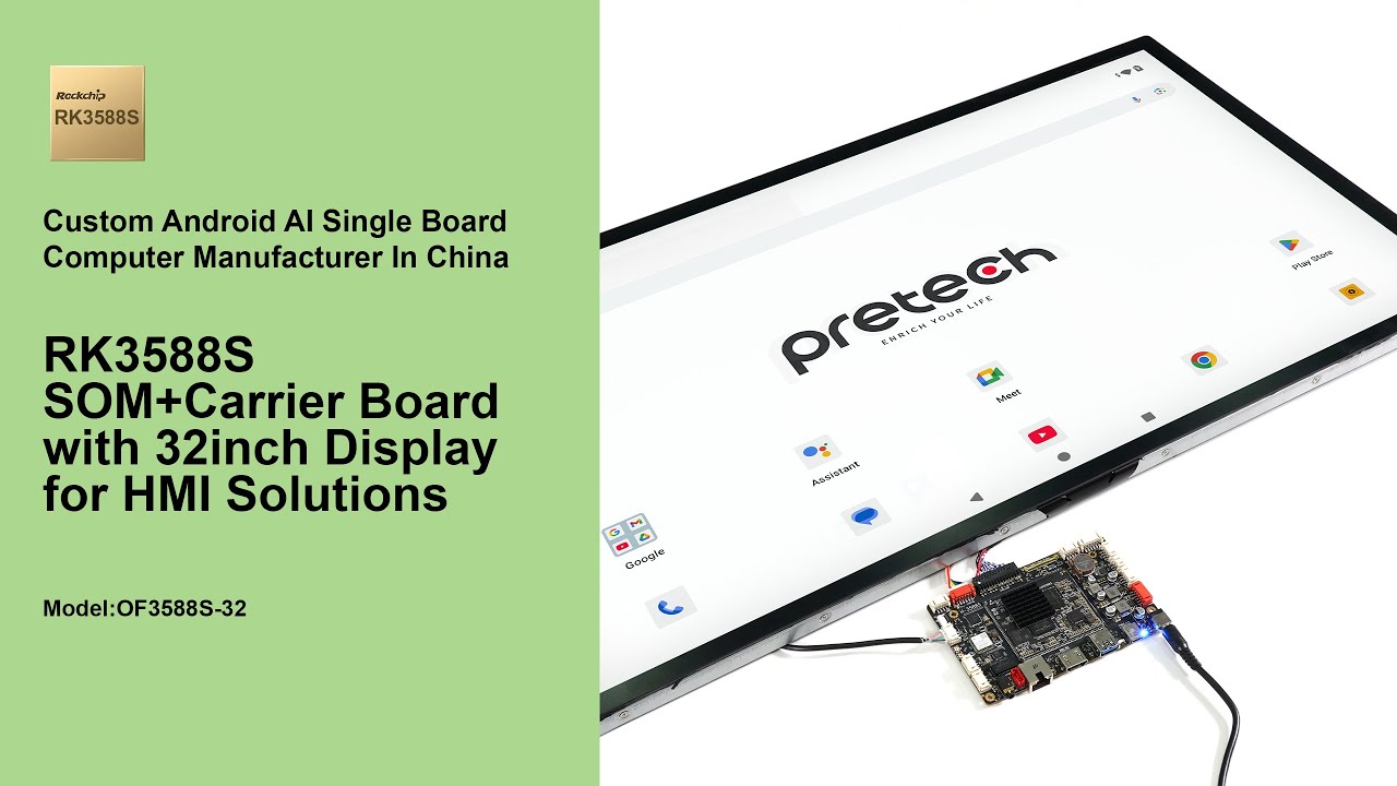 Pretech RK3588S SOM Carrier Board 32-inch Open Frame Kit: Digital ...