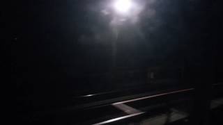 Проезд через мост реки Иртыш ночью