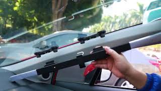 Car retractable windshield sun shade