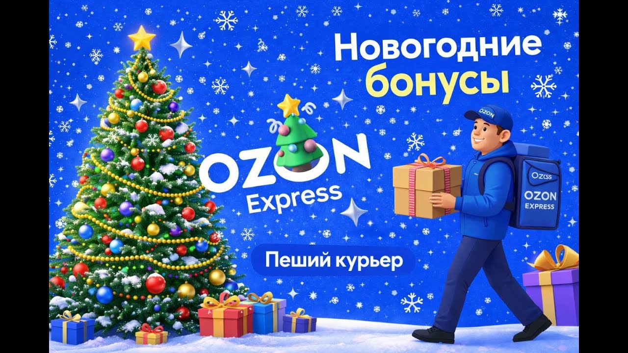 OZON EXPRESS-НОВОГОДНИЕ БОНУСЫ-ПЕШИЙ КУРЬЕР В МОСКВЕ!!!