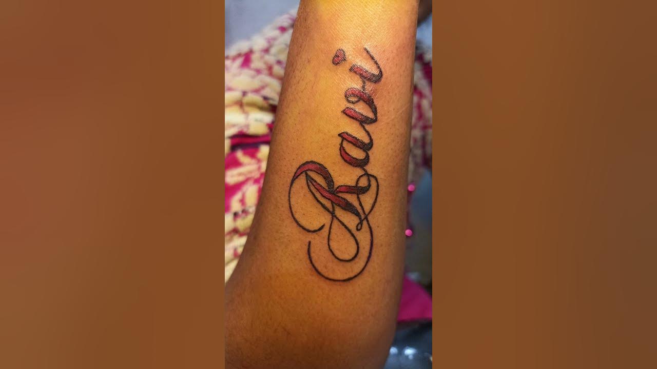 A with Ravi Name tattoo Design New trending tattoo design - YouTube