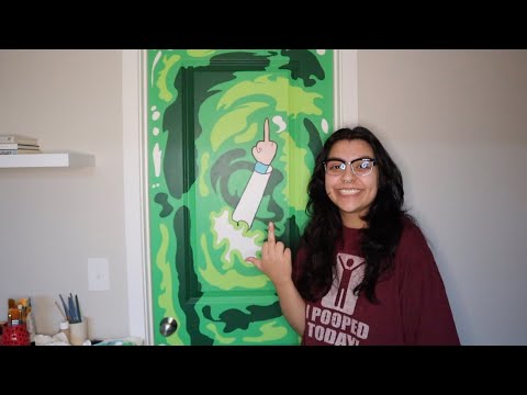 painting a rick and morty portal on my closet door