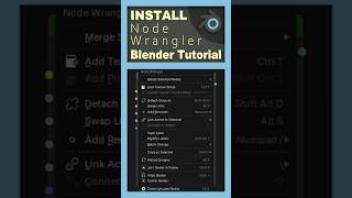 How To Install Node Wrangler - Blender Tutorial #blendertutorial #nodeqrangler