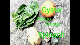 Oyster/Potato/Spinash  カキフライとポテトスープ