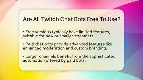 Are All Twitch Chat Bots Free To Use? - Everyday-Networking