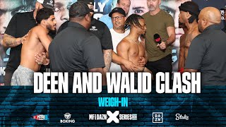 Walid Sharks and Deen The Great SEPARATED during weigh-in face off! | Misfits Boxing