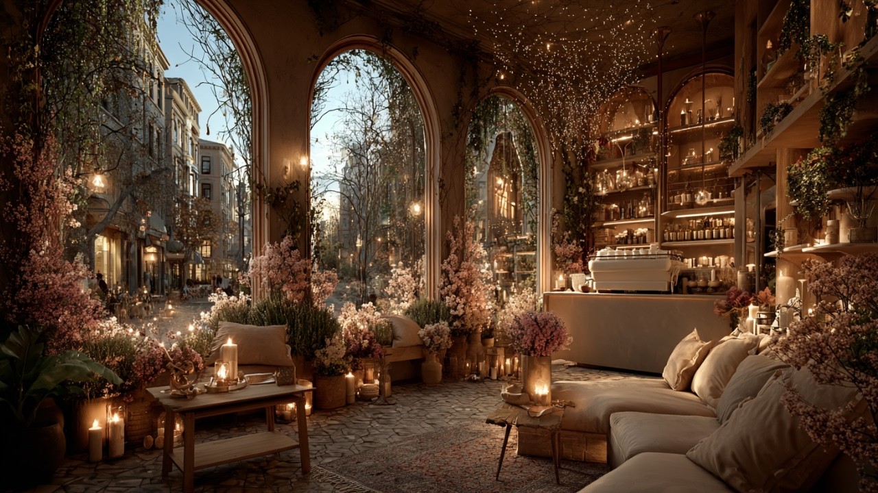 Cozy Spring Café Ambience | Relaxing Coffee Shop for Study, Work & Calm | Velvet Café