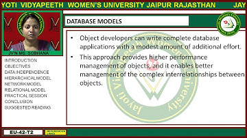 Jayoti Vidyapeeth - Faculty of Engineering and Technology - Database Models
